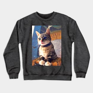 Fantasy knight kitten: Paws Crewneck Sweatshirt